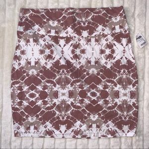 Charlotte Russe dusty mauve tie dye mini skirt